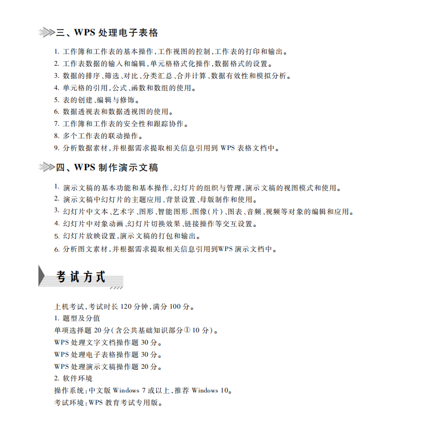 计算机二级 WPS Office 考试大纲!最新题库下载!