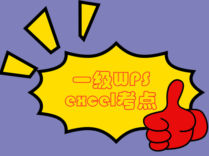 计算机一级WPS Office中excel表格主要内容考察!