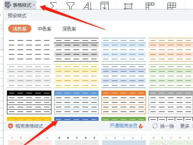 一级WPS Office考点套用表格格式