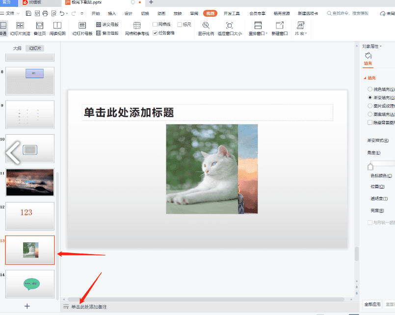 一级wps 幻灯片的备注考点