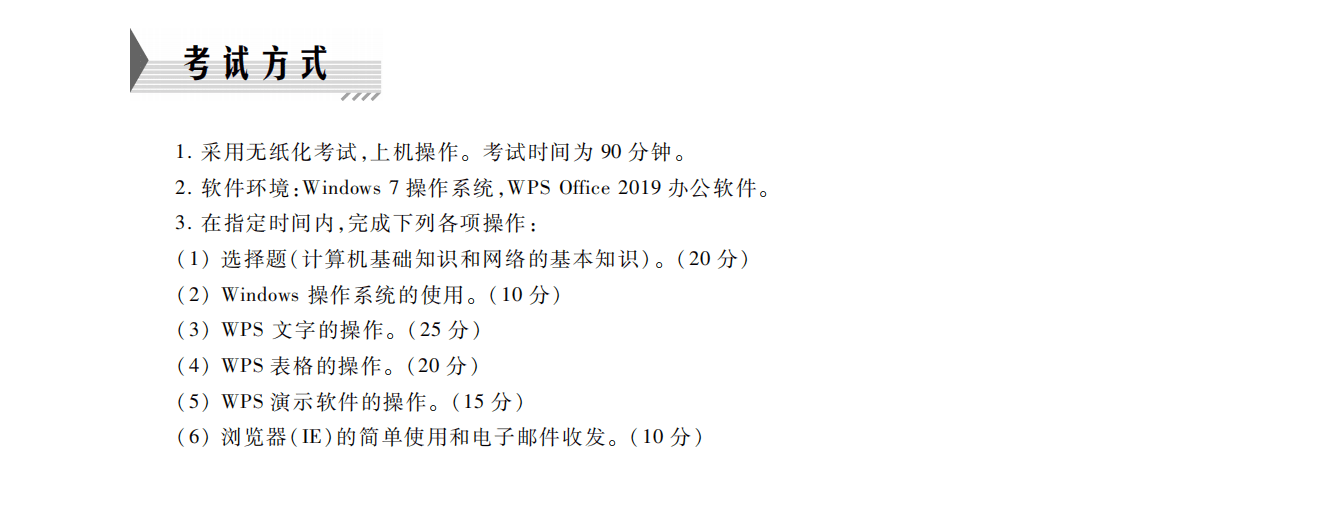 一级计算机基础及WPS Office应用考试大纲（2023年版）