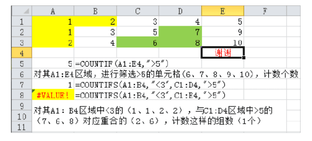计算机二级Excel 计数函数