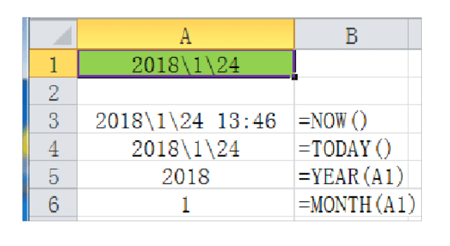 计算机二级Excel函数讲解 日期时间函数
